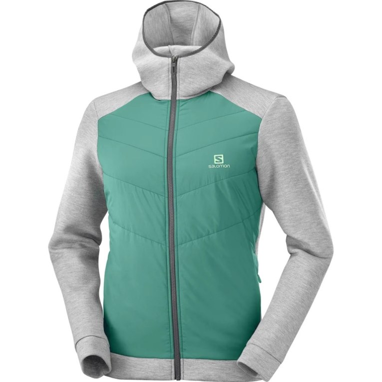 Casaco Salomon Essential Xwarm Híbrido Masculino Cinzentas Verdes | PT I35824